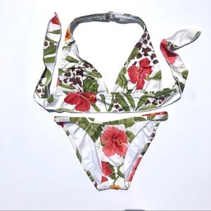 Tropical Aloha print endless Sun 2 piece bikini